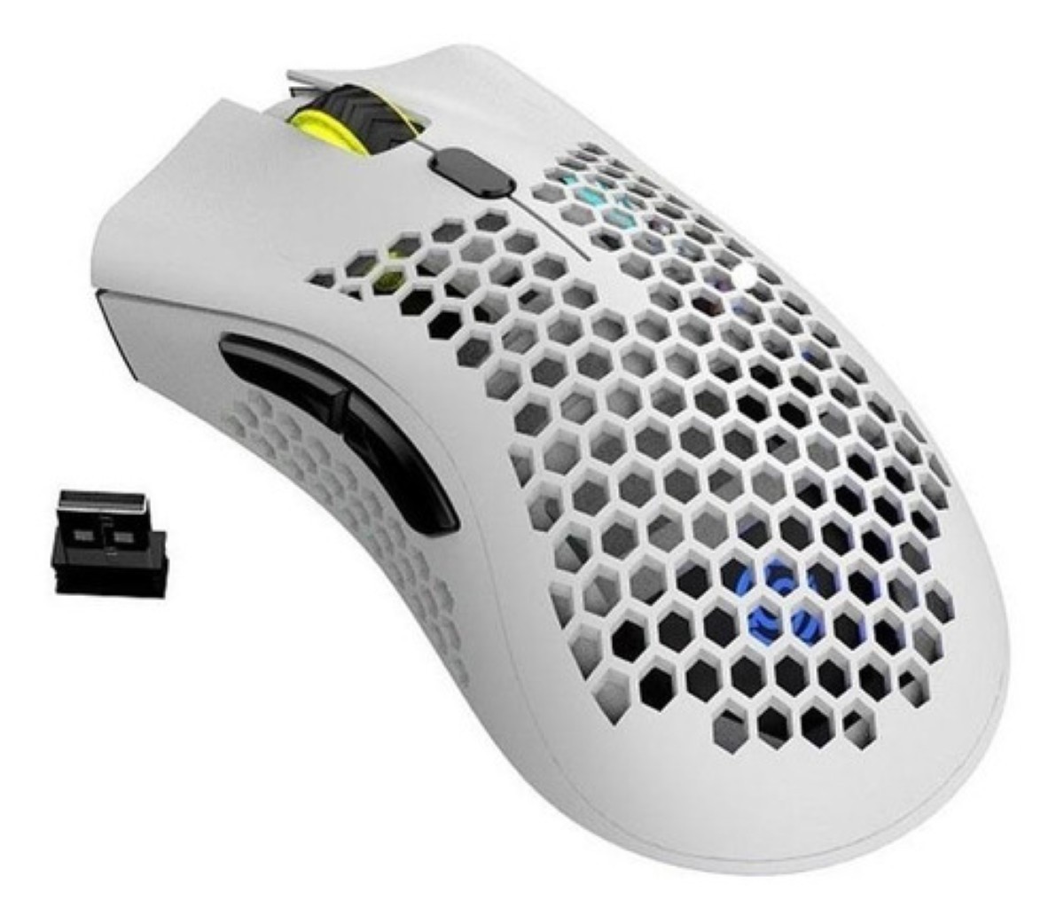"Mouse gamer inal&aacute;mbrico recargable K-Snake BM600 white " image number null