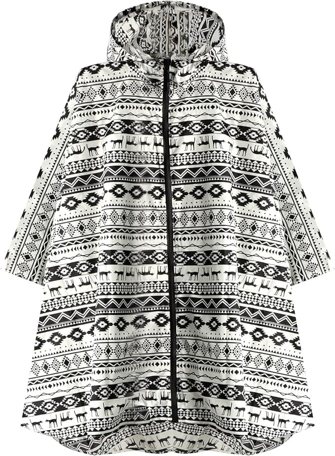 Anyoo - Poncho impermeable para la lluvia, ligero, reutilizable, para senderismo, con capucha, para actividades al aire libre. image number null