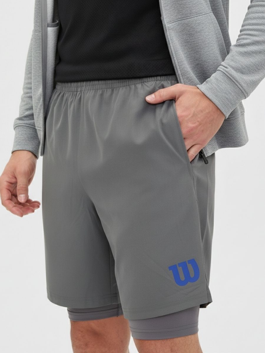 Bermuda 2 en 1 Wilson Basquetbol Transpirable Hombre image number null