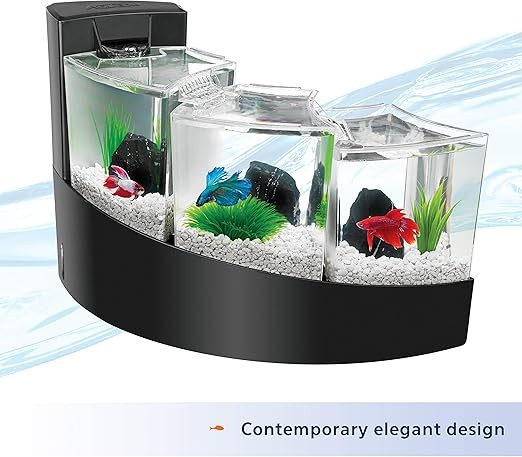 Aqueon Kit Pecera para pez Betta, Negro, 16.93" x 10.95" x 11.42". image number null