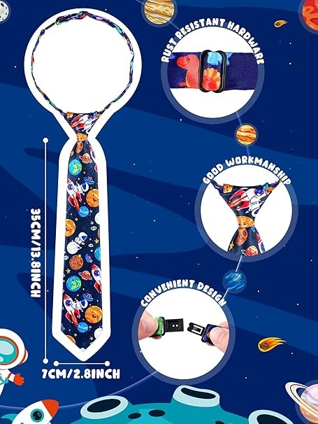 Corbata para el cuello para ni&ntilde;os y ni&ntilde;os, 3 unidades preatadas, corbatas ajustables para ni&ntilde;os peque&ntilde;os, para bodas, graduaci&oacute;n, escuela. image number null