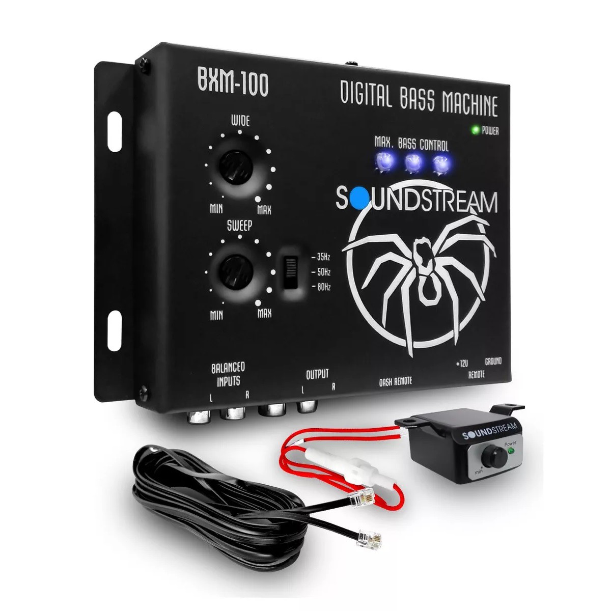 Epicentro Restaurador De Bajos (graves) Soundstream Bmx-100 Negro . image number null