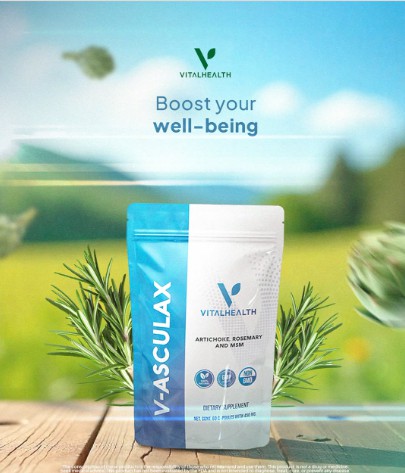 V-ASCULAX VitalHealth | Suplemento Natural con Alcachofa Romero y MSM | C&aacute;psulas para Apoyo Digestivo y Bienestar Extra image number null