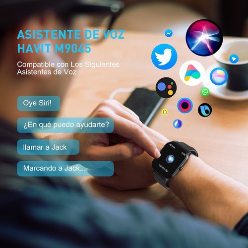 Smartwatch 1,85'' Reloj Inteligente Bluetooth Llamada Ip68 negro image number null