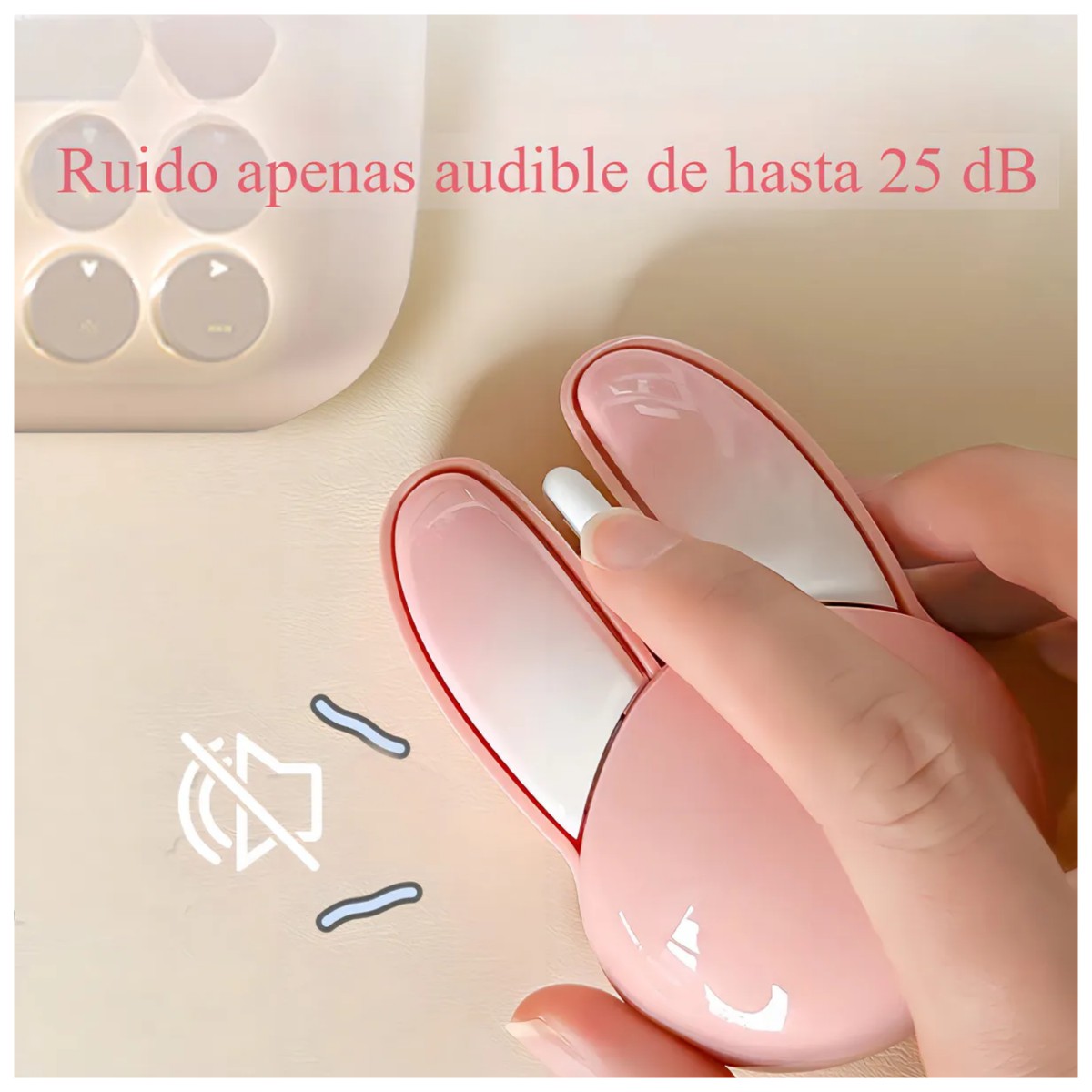 Rat&oacute;n Inal&aacute;mbrico Rabbit, Clic Silencioso Cherry blossom Rosa image number null