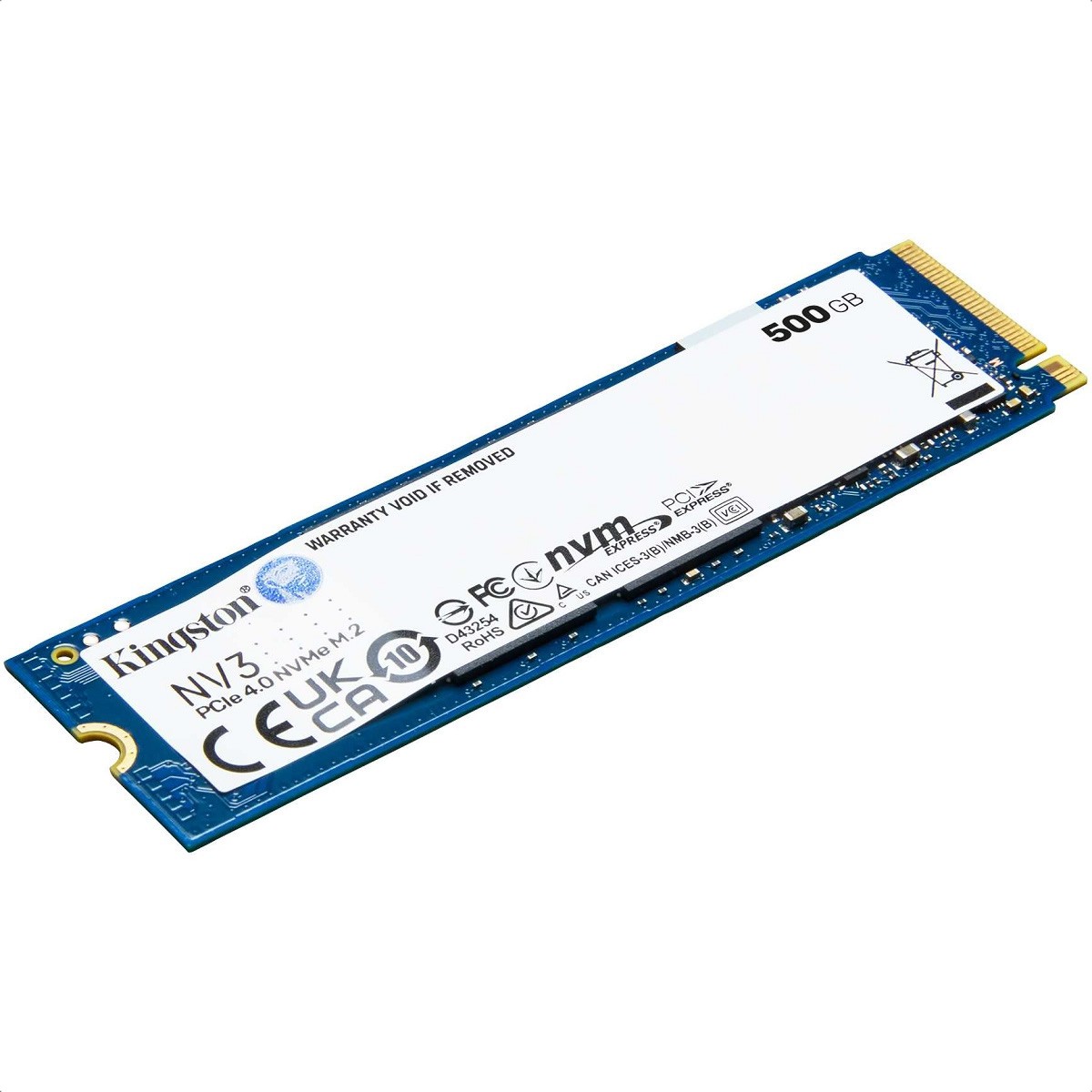 M.2 2280 SSD 500GB Kingston NV3 PCIe 4.0 NVMe SNV3S/500G image number null