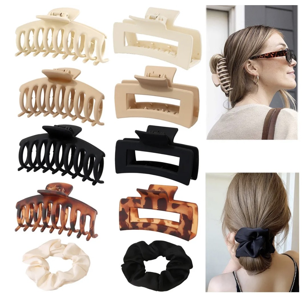 Pinzas Para El Cabello Y Scronchies Para Pelo Mujer 10pcs image number null