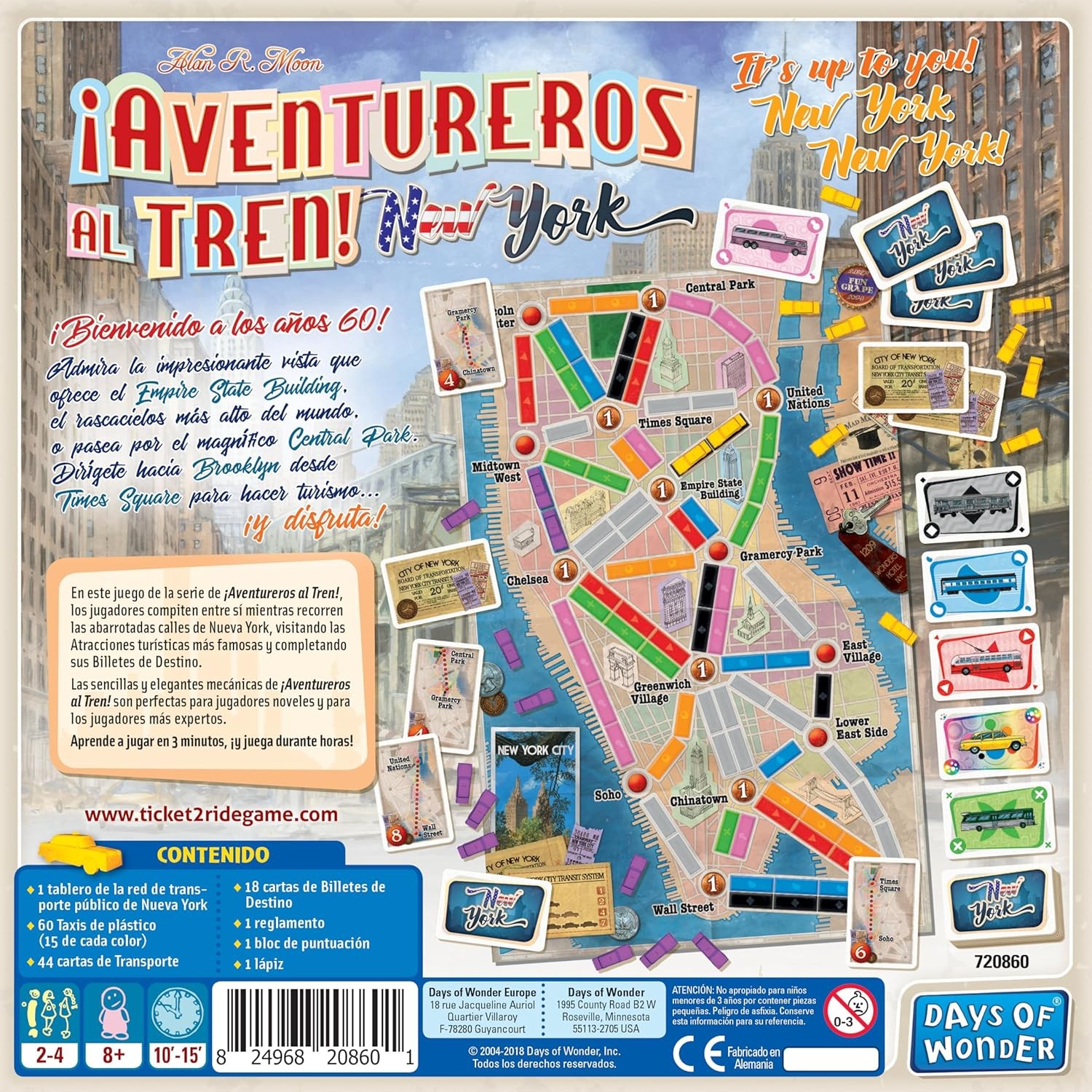 &iexcl;Aventureros al Tren! Nueva York en la d&eacute;cada de 1960 Espa&ntilde;ol Juego de 2 a 4 Jugadores image number null
