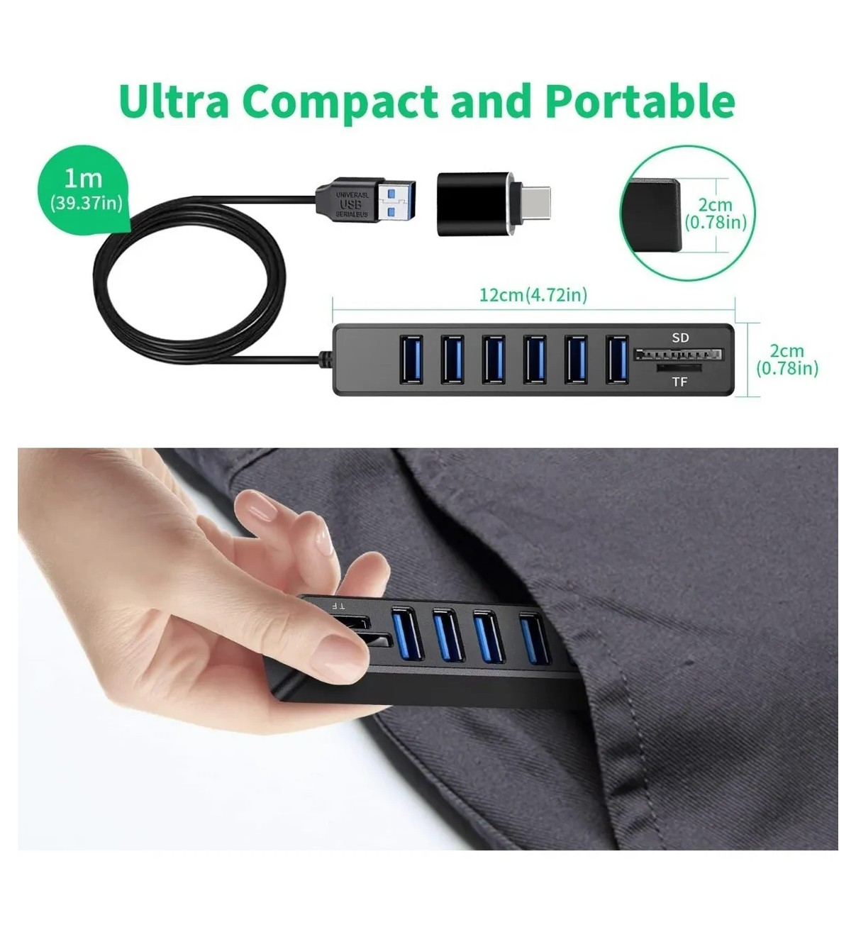 Adaptador Multipuerto 8 En 1 Usb Hubs Para Macbook / Pc Malubero image number null