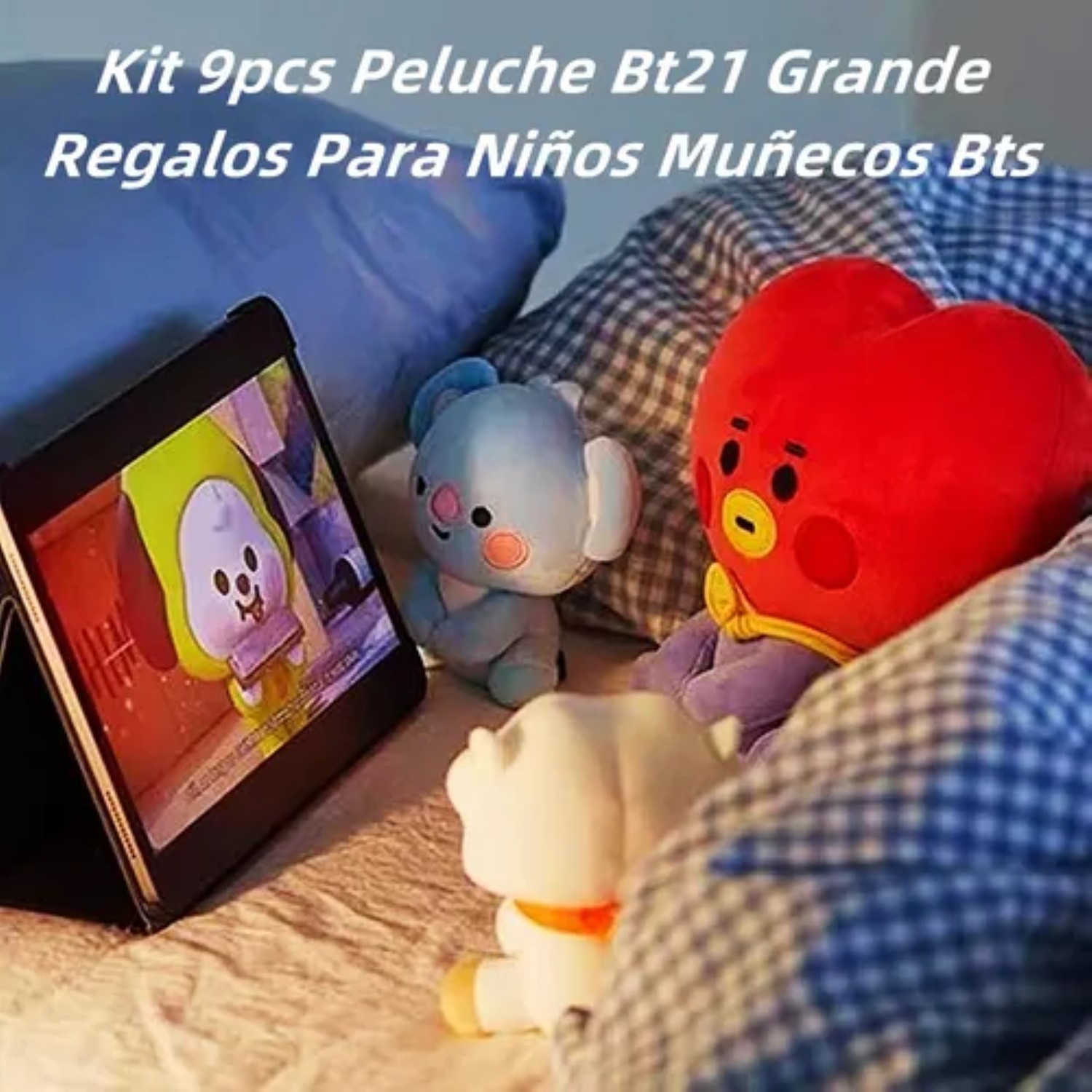 Kit 9pcs Peluche Mu&ntilde;ecos Colores image number null