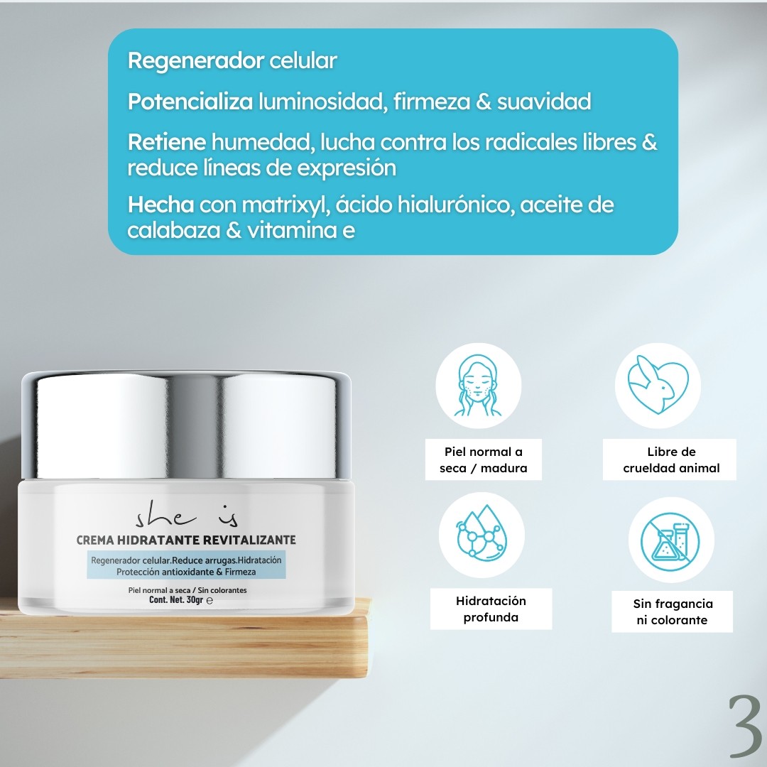 Mini Set Facial Restaurador Piel Seca She is skincare image number null