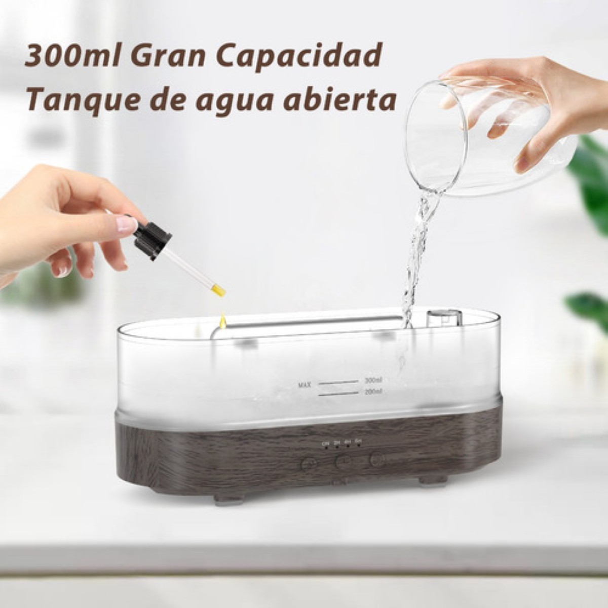 Difusor Humificadora De Aroma Ultrasonico Marron Claro image number null