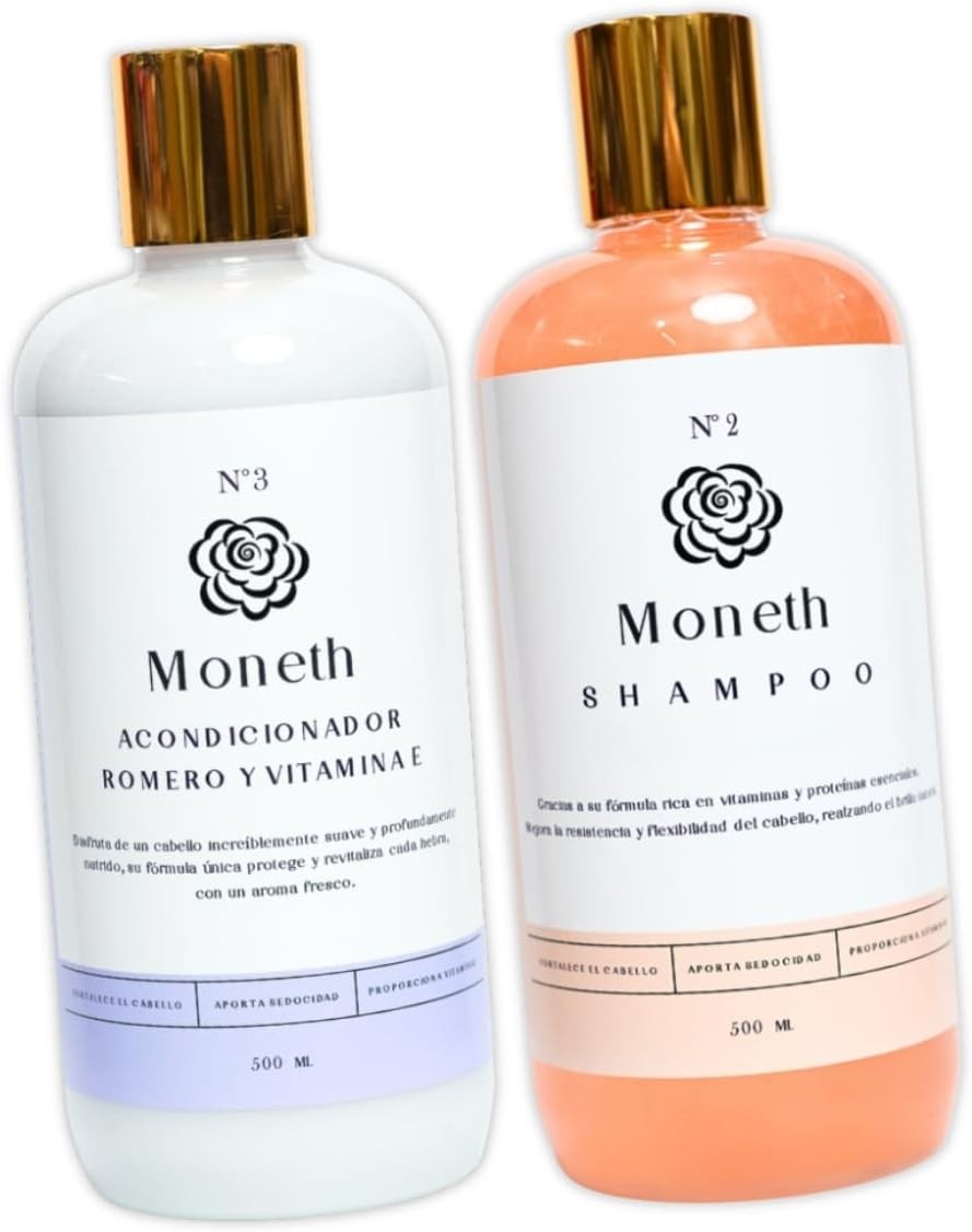 Shampoo + Acondicionador Romero y Vitamina E 500ml c/u | Cabello Fuerte | Nutrici&oacute;n Capilar con Extractos Naturales image number null