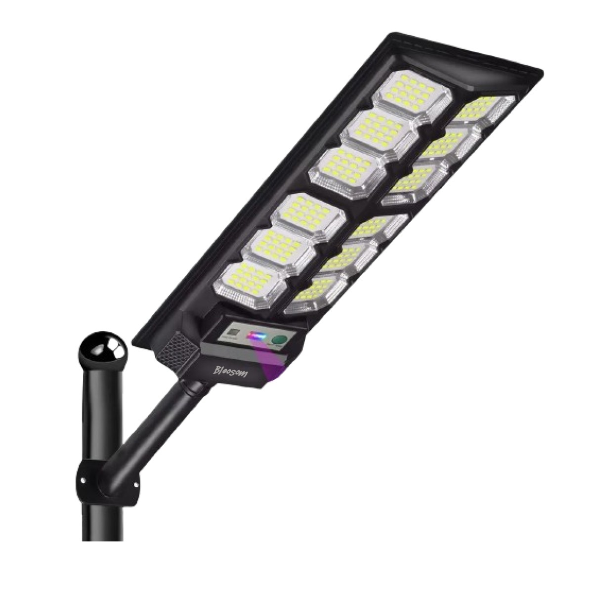 L&aacute;mpara Solar 120 Led Iluminaci&oacute;n De Pared Exterior Jard&iacute;n, Negro image number null