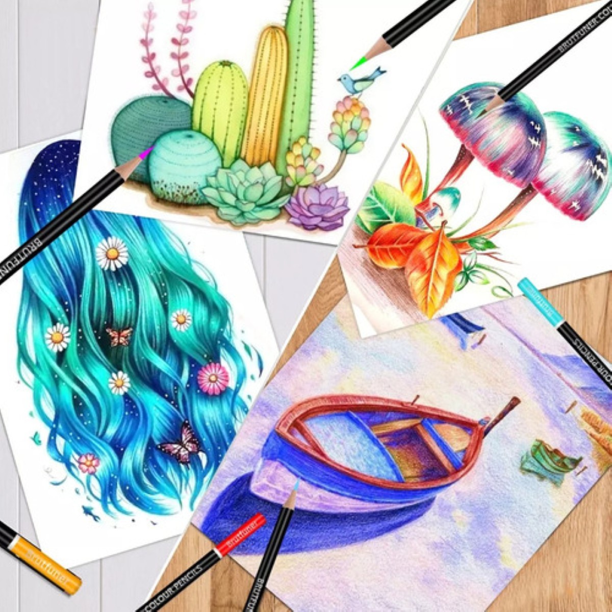 Set Escolar De L&aacute;pices Colores Dibujo Profesionales 50 Uds image number null