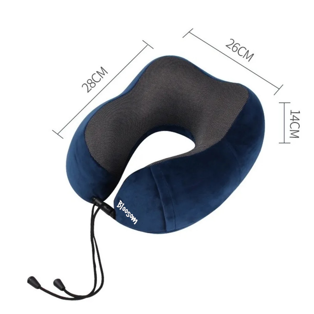 Almohada De Cuello De Viaje De Espuma Viscoel&aacute;stica C&oacute;modo Negro image number null
