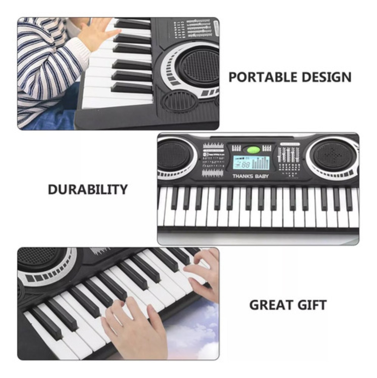 Piano Electr&oacute;nico Con Mini Teclado De 37 Teclas Negro image number null
