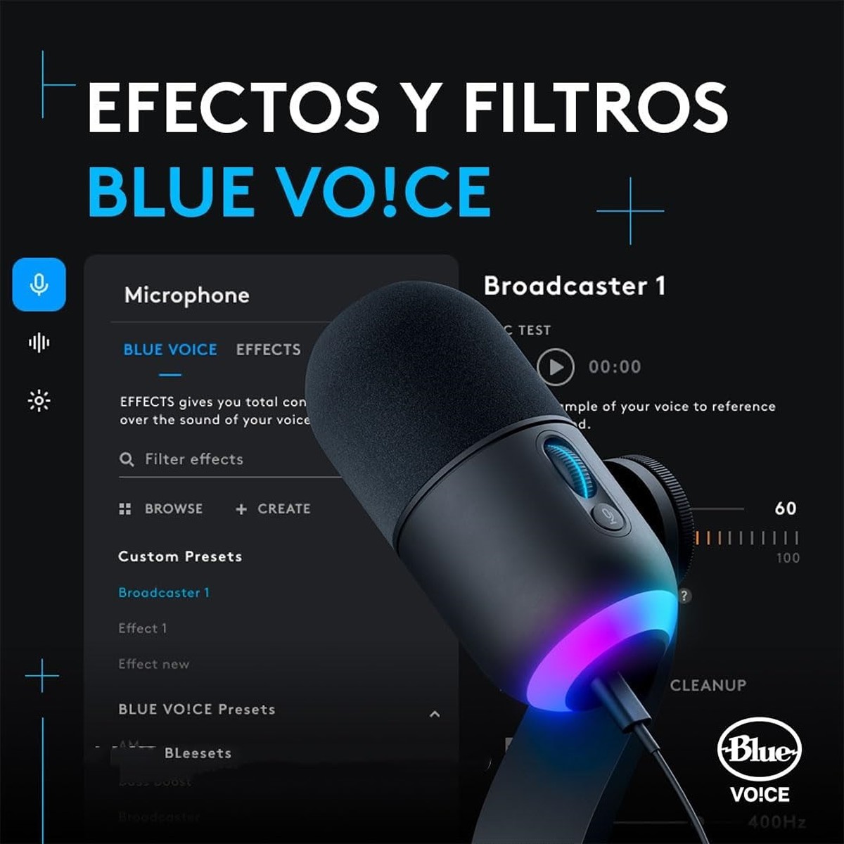 Microfono Logitech YETI GX LIGHTSYNC RGB Premium USB Gamer 988-000508 image number null