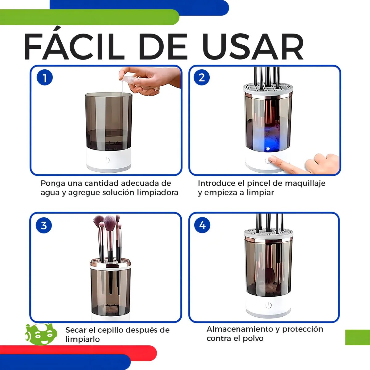Maquina Limpiador Autom&aacute;tico Brochas maquillaje image number null