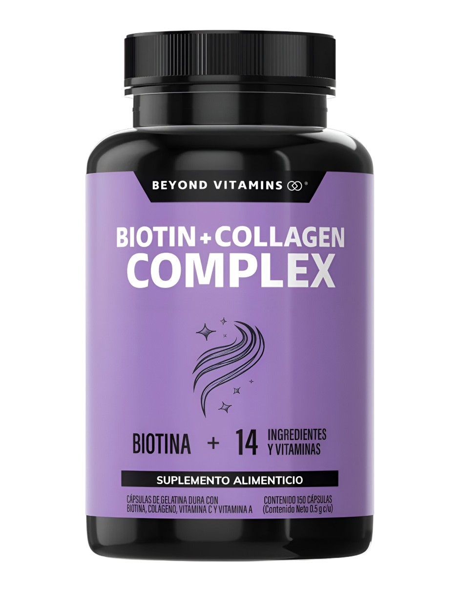 Biotin + Collagen Complex Cabello Piel U&ntilde;as - 150 C&aacute;psulas image number null