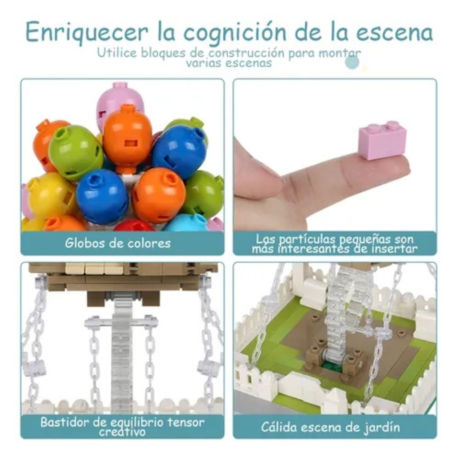 Bloques construcci&oacute;n Casa Globos 635 pz Colores image number null