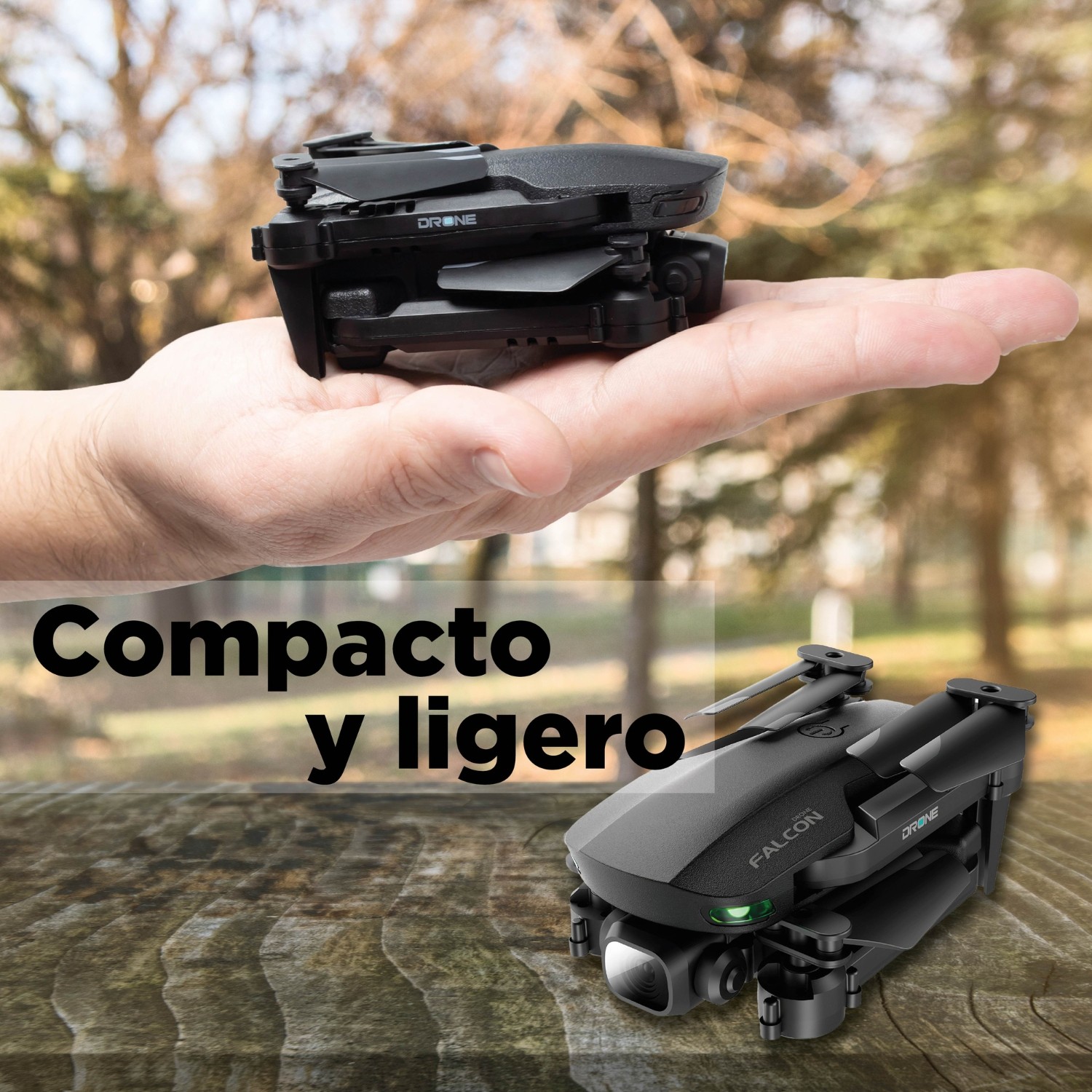 Mini Drone Binden Falcon GD93 con C&aacute;mara 4k, Hasta 10 Minutos de Vuelo image number null