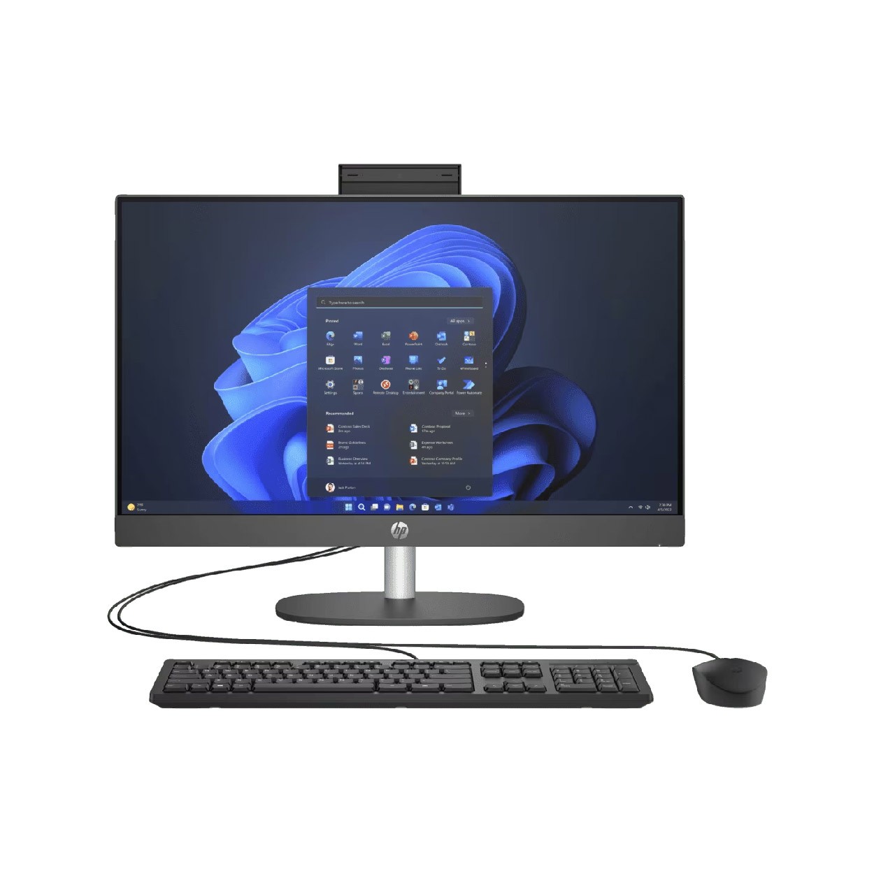 OPEN BOX - AIO HP PRO ONE 245 G10 23.8" AMD RYZEN 7 7730U RAM 32GB (2X16GB) 512GB SSD W11H image number null
