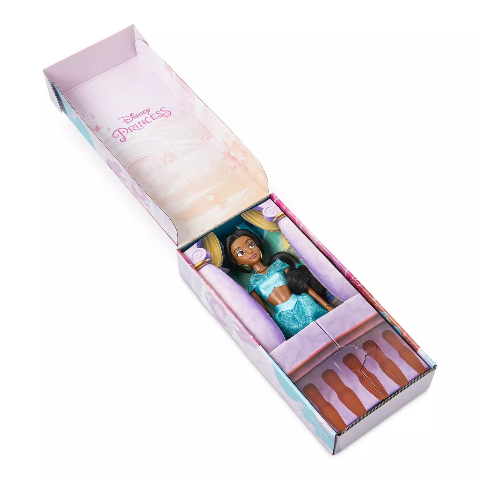 Princesas Mu&ntilde;eca Cl&aacute;sica Oficial Jasmine Aladdin 29cm Regalo Juguete image number null