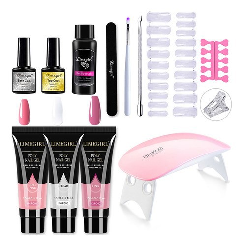 Kit De Esmalte De Gel Con L&aacute;mpara, Base, Brocha, 13 Piezas image number null