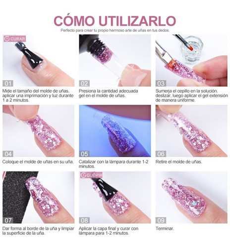 Kit De Esmalte De Gel Con L&aacute;mpara, Base, Brocha, 13 Piezas image number null
