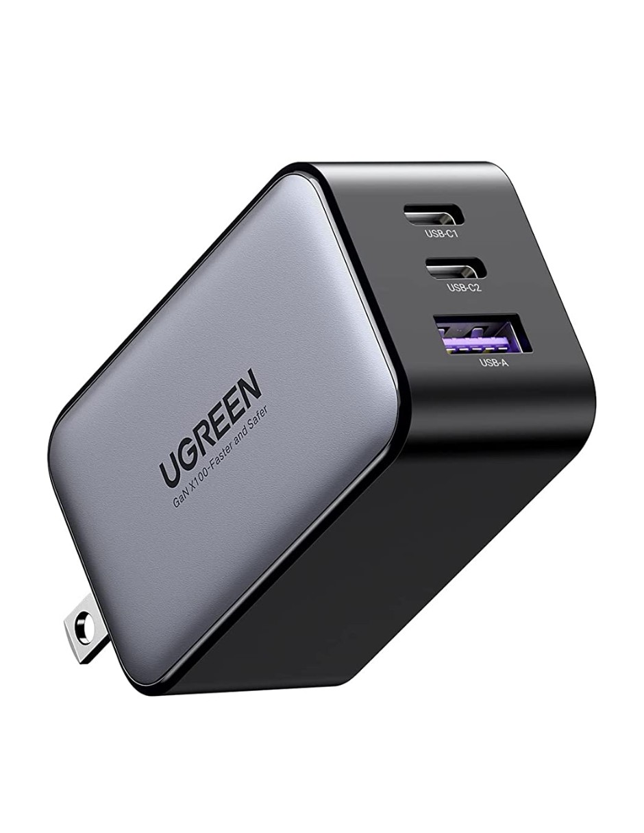 Cargador USB C 65W Ugreen con 3 Puertos para Viaje image number null