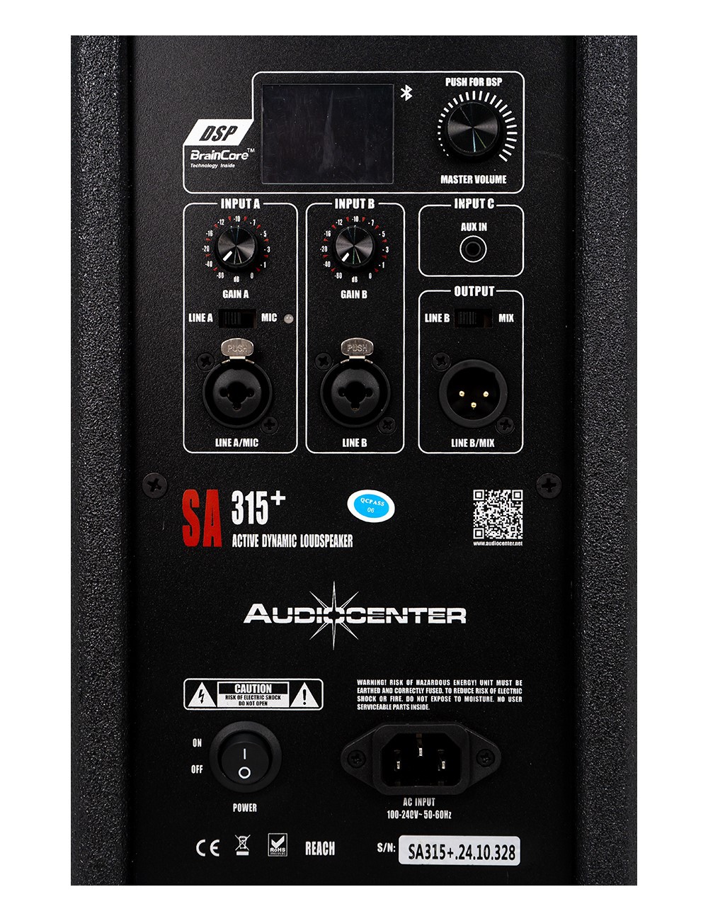 Bafle Activo AUDIOCENTER SA315+ Bluetooth 15 Pulgadas 2000w Color Negro image number null