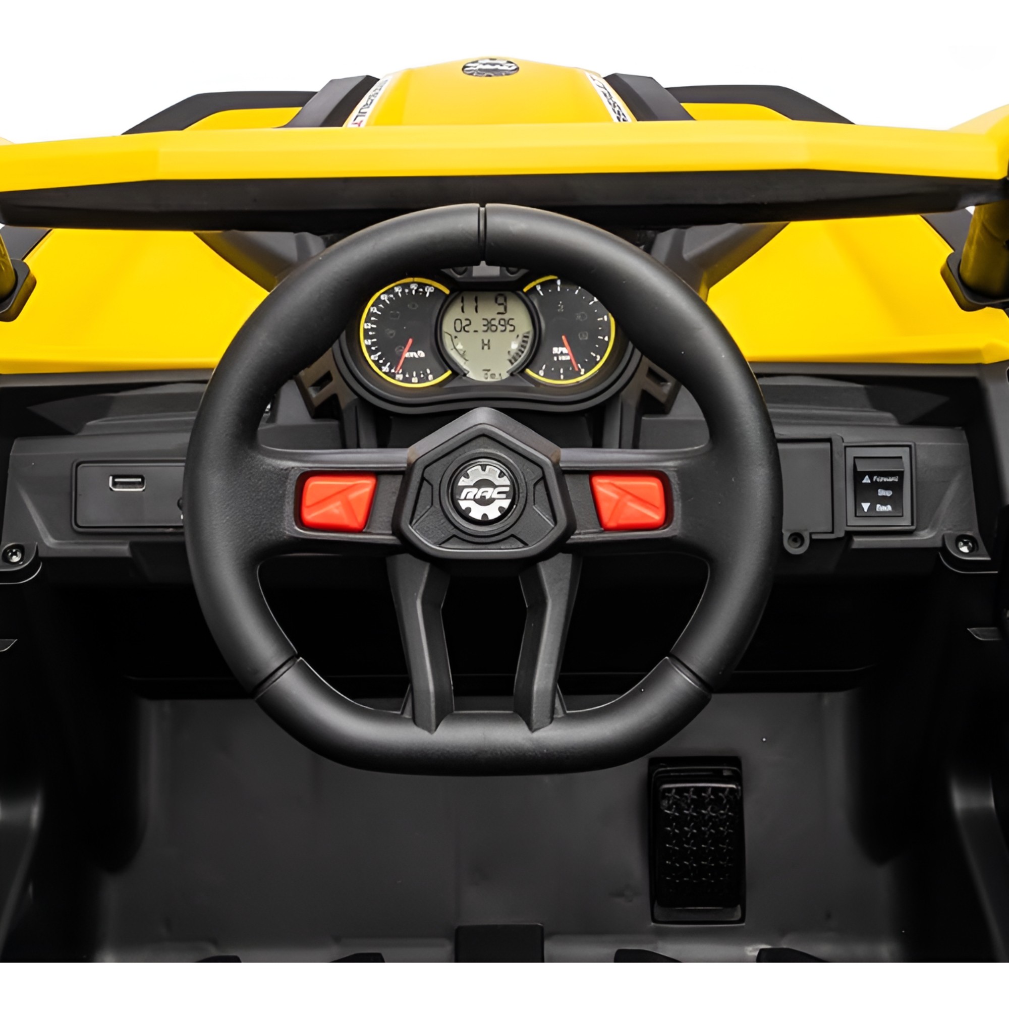 Montable Electrico para Ni&ntilde;os Recargable Control Remoto 12v - Amarillo image number null