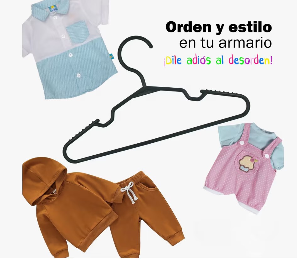 Ganchos de Ropa 40 Piezas color negro image number null