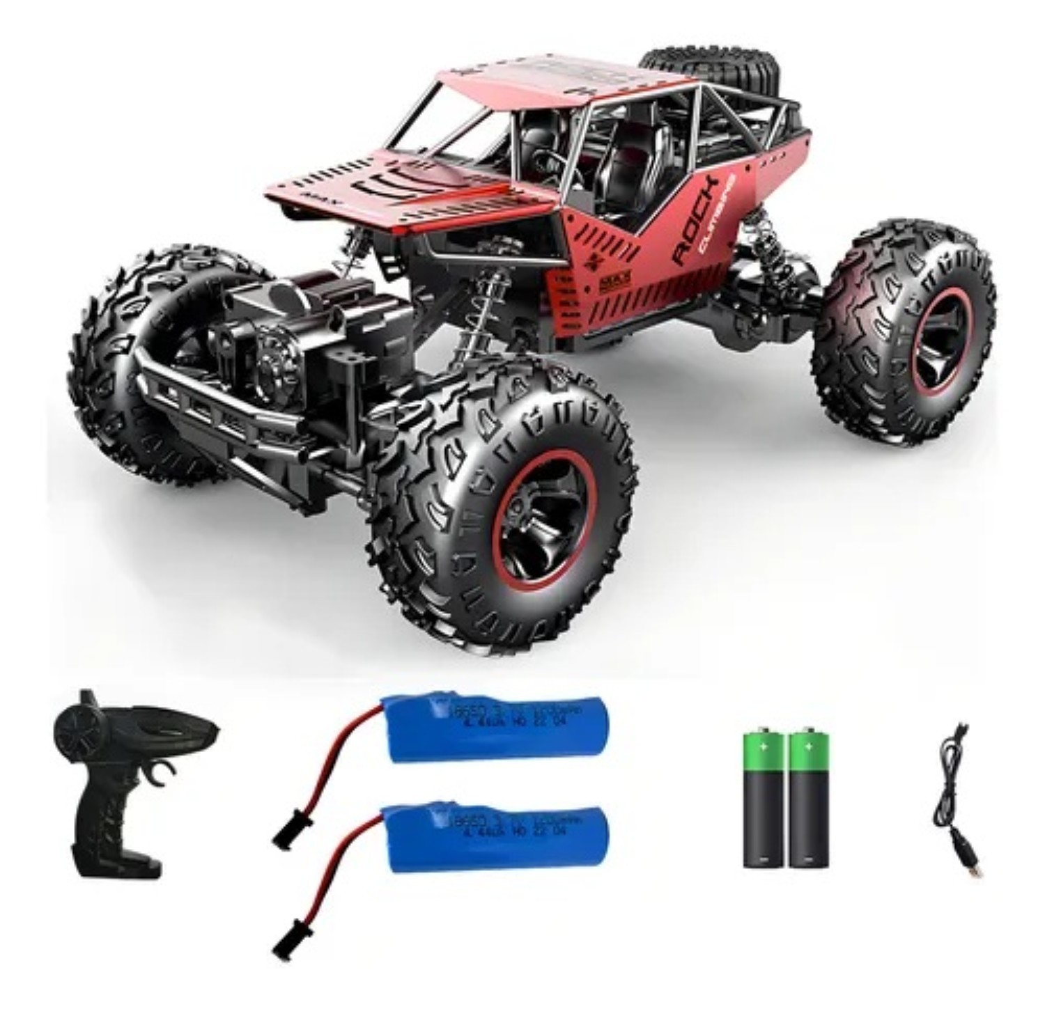 Juguete Coche a Control Remoto 4x4 rojo image number null