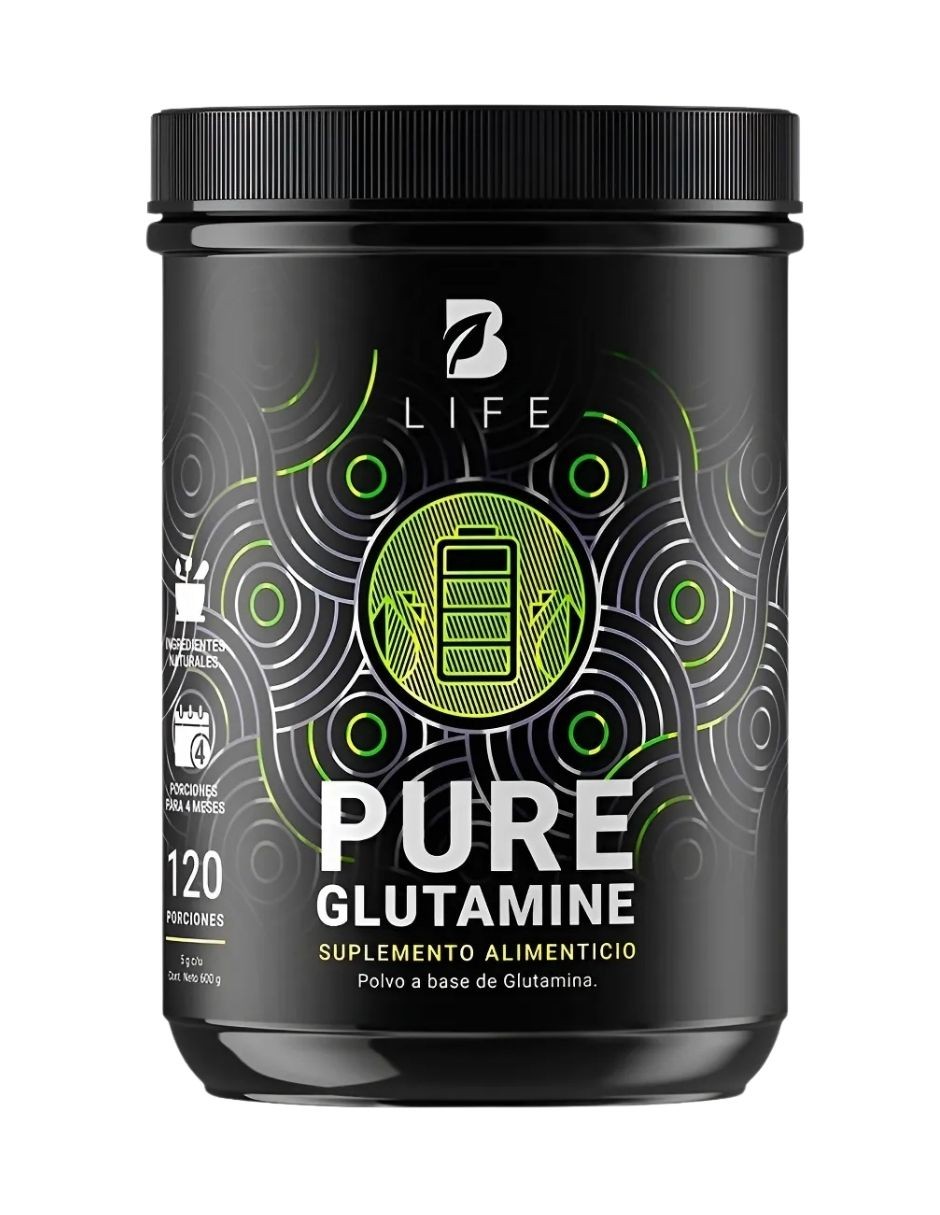 Glutamina Micronizada 120 Servicios. B Life Pure Glutamine. Sabor 600 gr image number null