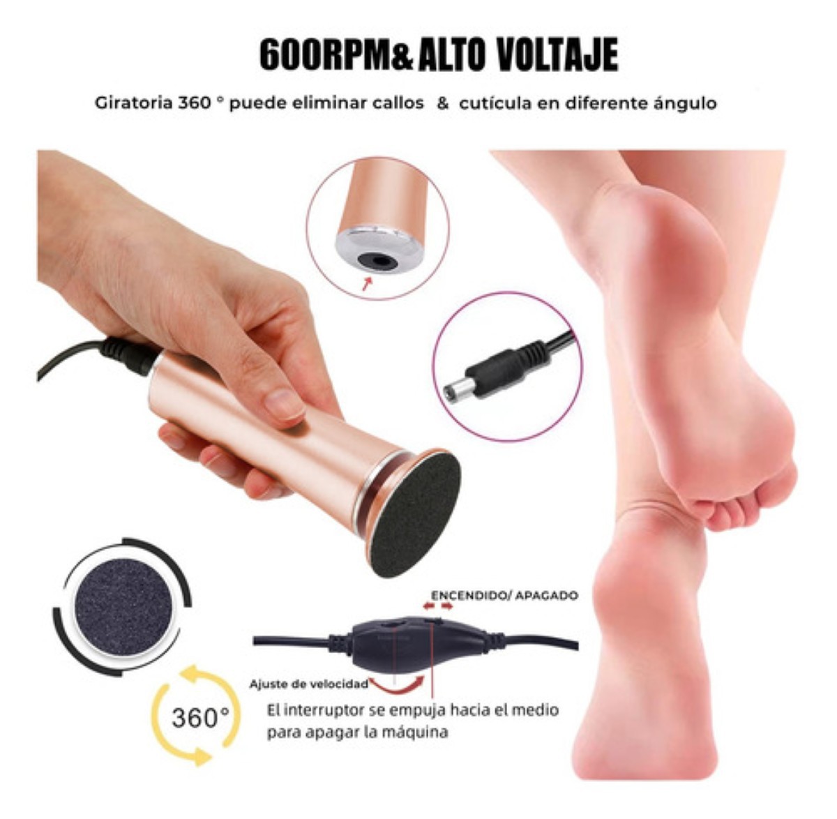 M&aacute;quinas Exfoliadoras Removedor De Callos Lima Para Pies Gold image number null