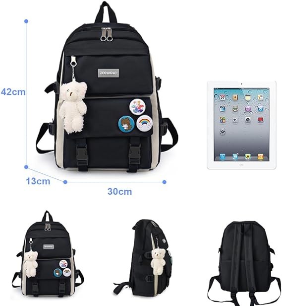 A 5 PCS Mochilas para Ni&ntilde;as, Set Mochilas Incluyen Mochilas, Mochilas para Port&aacute;tiles, Bandolera, Bolsa de papeler&iacute;a, Monedero. image number null
