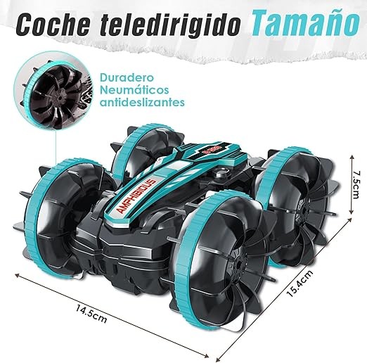RUIAO Carro de Control Remoto, Coche Control Remoto,2.4GHz,Coche de Control Remoto Rotaci&oacute;n de 360&deg;, Regalos de Juguetes para Ni&ntilde;os 4-12 A&ntilde;os（Verde）. image number null
