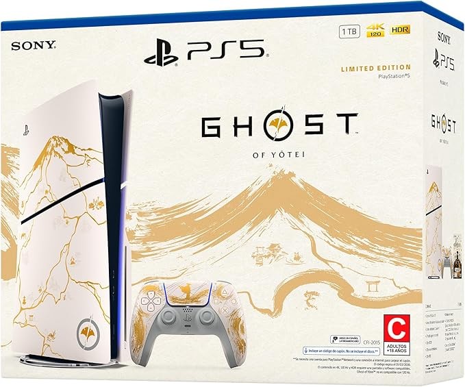PlayStation 5 Console &ndash; Ghost of Yōtei Gold Limited Edition Bundle (slim) image number null