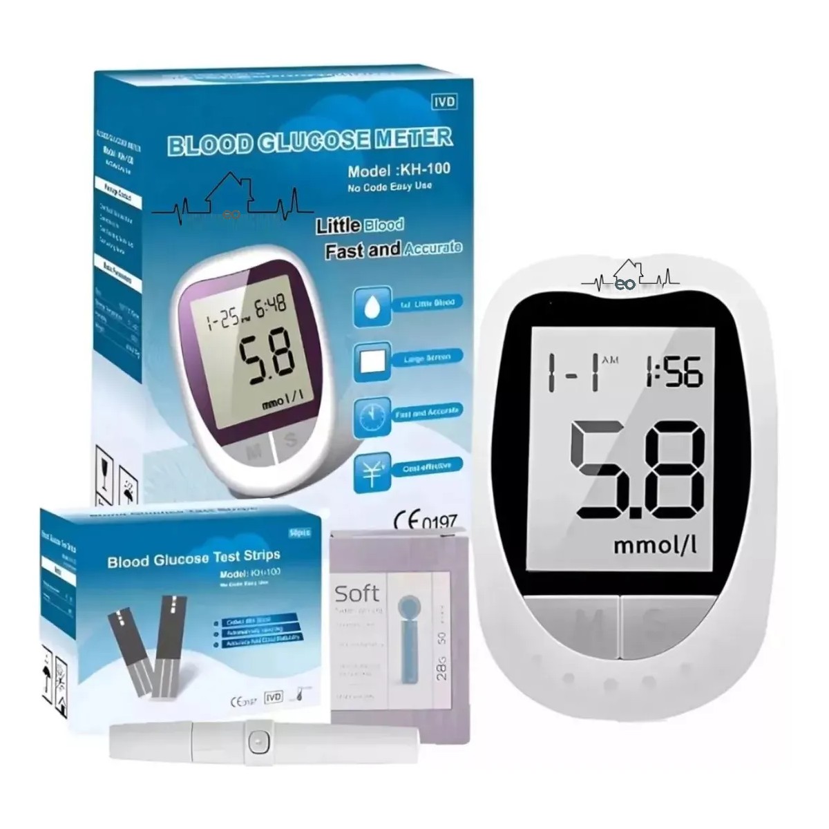 Glucometro Digital oximetro y Monitor de Presion para Brazo Color Blanco image number null