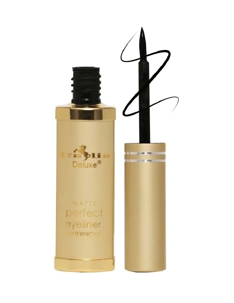 Delineador L&iacute;quido Italia Deluxe Dorado Mate Hipoalerg&eacute;nico Waterproof image number null