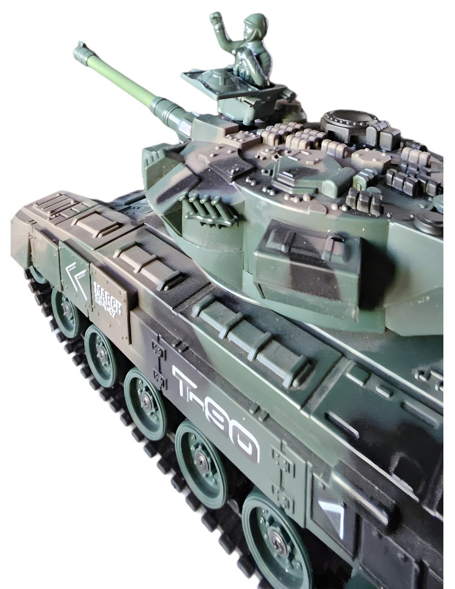 Tanque Control Radio Militar Juguete De Bolitas De Hidrogel Color Verde image number null