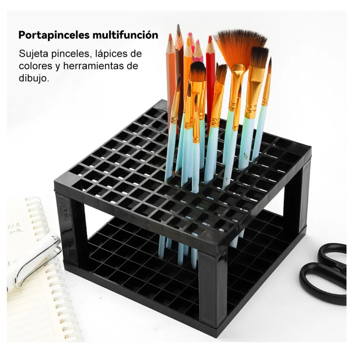 Kit 40 Pincel Para &Oacute;leo Vaso Pinceles Soporte Acr&iacute;lico Acuarela Multicolor image number null