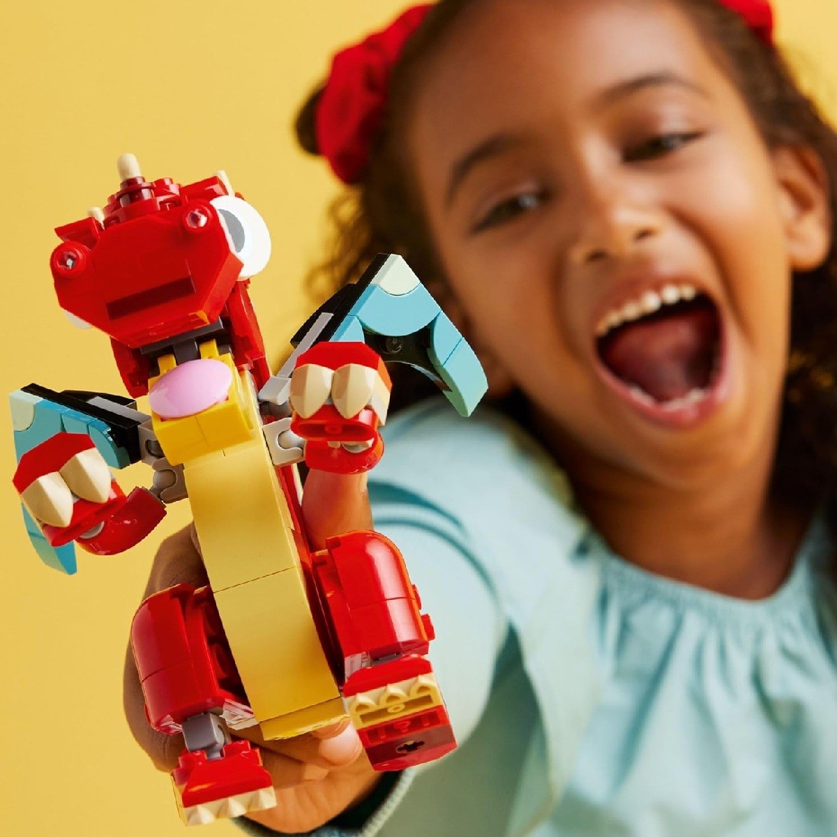 LEGO Creator 3 en 1 Drag&oacute;n Rojo 149 Piezas Convertible COLOR ROJO Para Ni&ntilde;os 6+ image number null