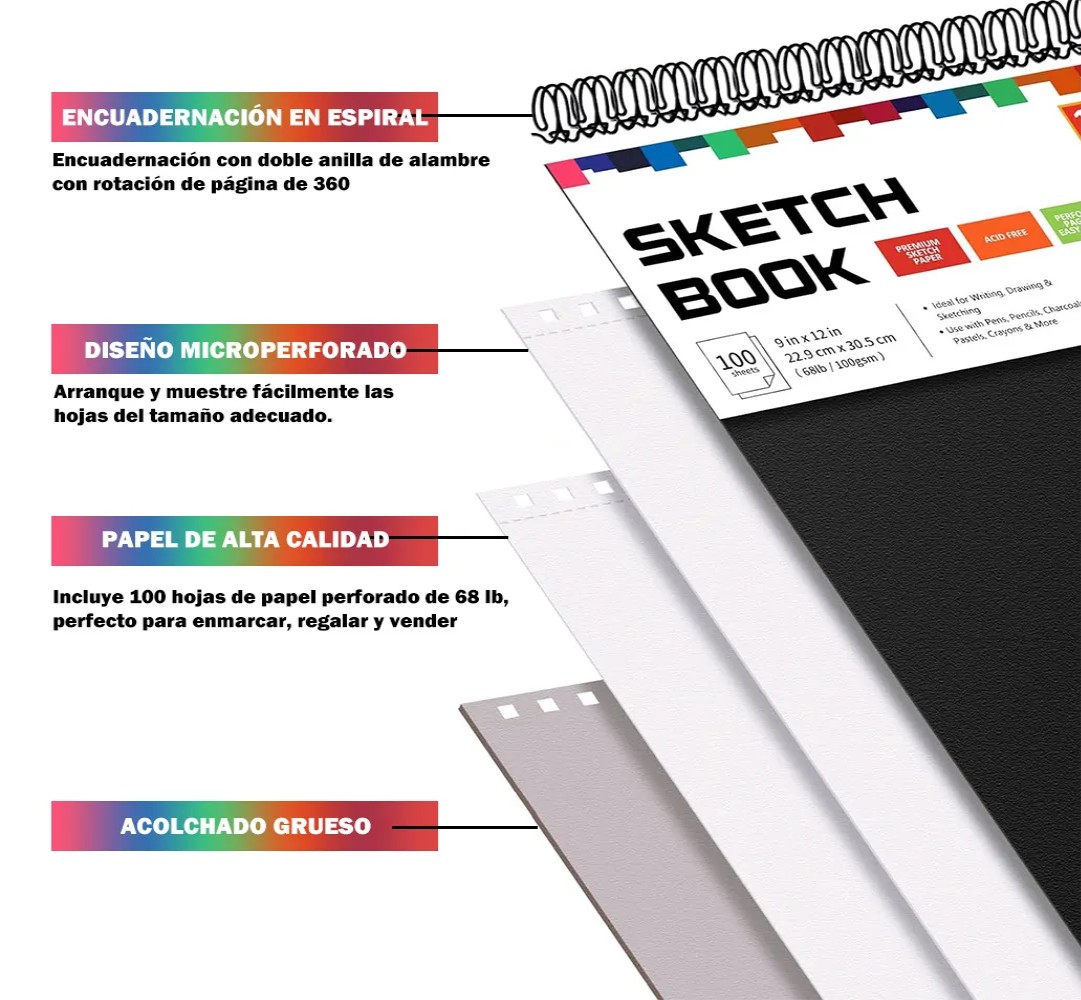 Cuaderno A4 De Boceto Y Dibujo image number null