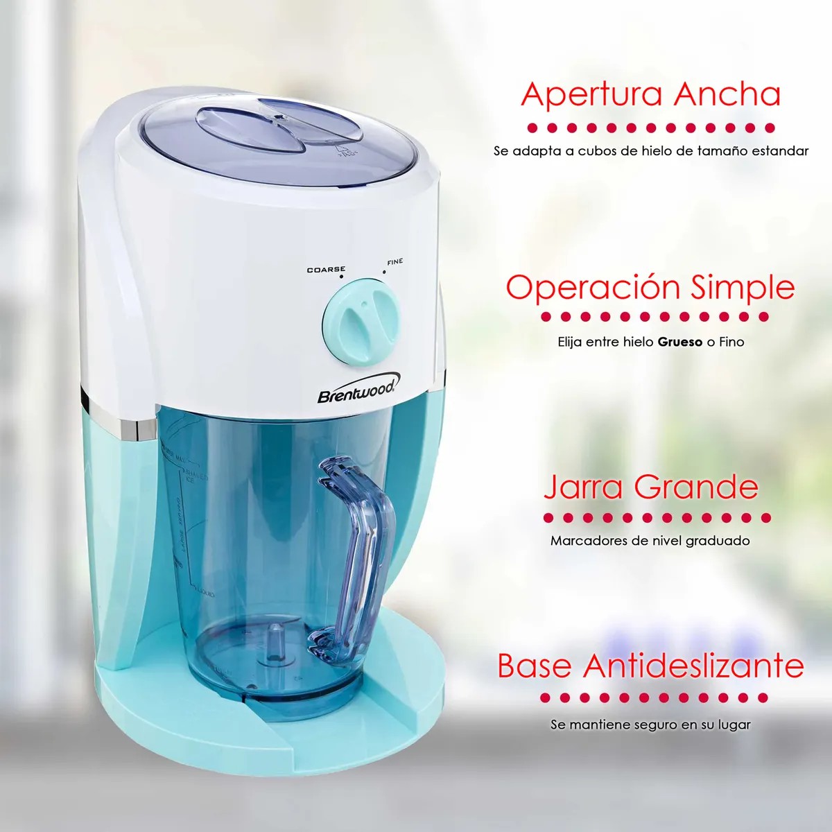M&aacute;quina De Bebidas Margaritas, Smoothies Y Frapp&eacute; Uso F&aacute;cil Brentwood Ts1425bl Azul image number null