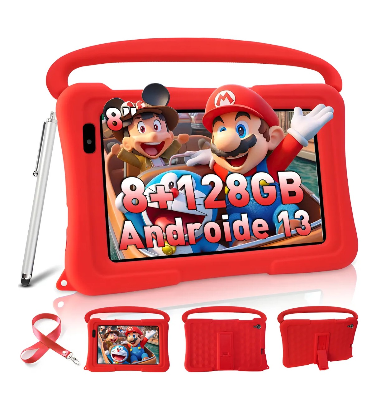 Tablet Con Funda Ni&ntilde;os 8hd 32gb Rosa 3gb Memoria Ram Rosa Malubero image number null