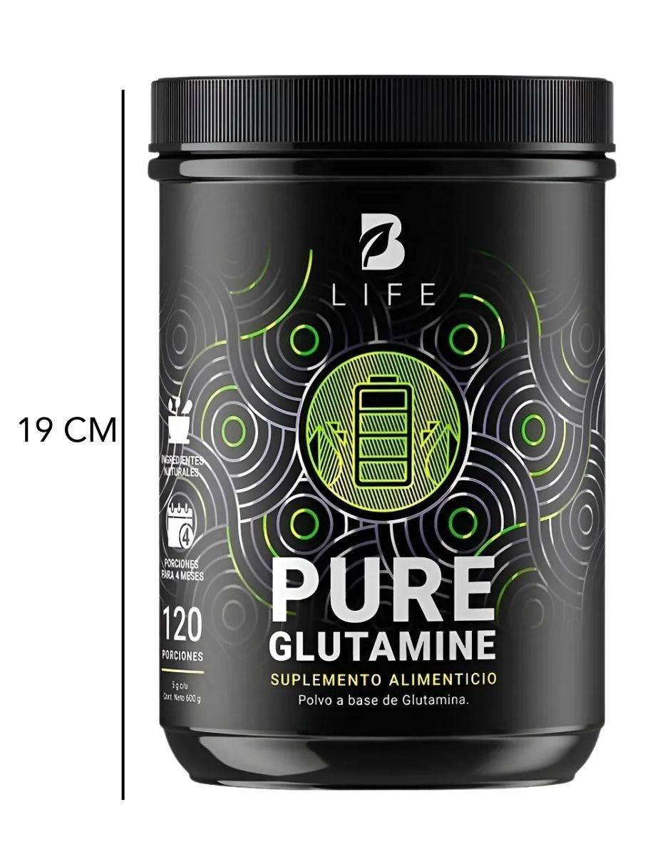 Glutamina Micronizada 120 Servicios. B Life Pure Glutamine. Sabor 600 gr image number null