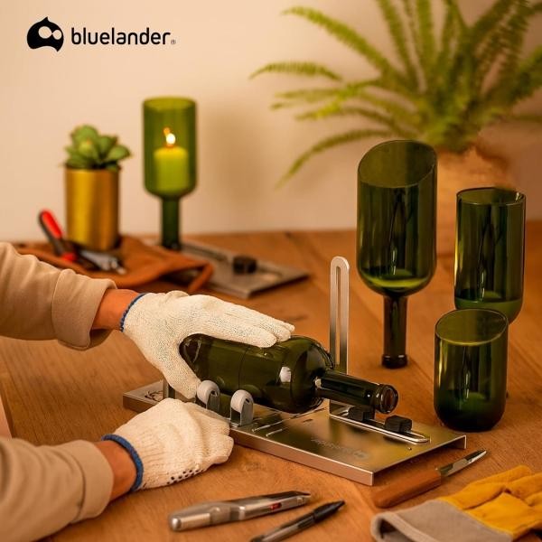 Cortador De Botellas De Vidrio Profesional Con Hoja Ajustable Y Kit Completo Bluelander image number null